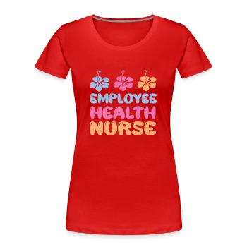Company nurse - Women's Premium Organic T-Shirt - red - Front - Mia (176cm)