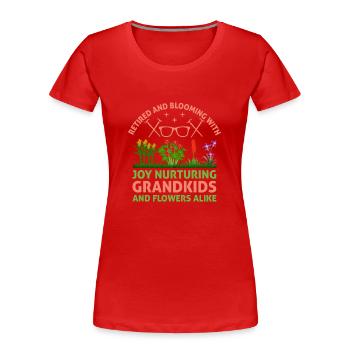 Gardener Retired Grandma Pensioner Gardening Garde - Women's Premium Organic T-Shirt - red - Front - Mia (176cm)