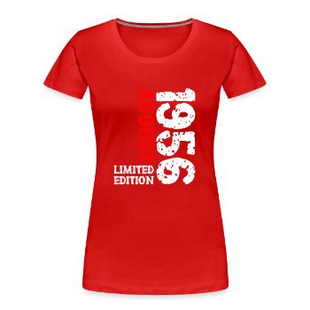 1956 August Limited Edition 67. Geburtstag Outfit - Frauen Premium Bio T-Shirt - Rot - Vorne - Mia (176cm)
