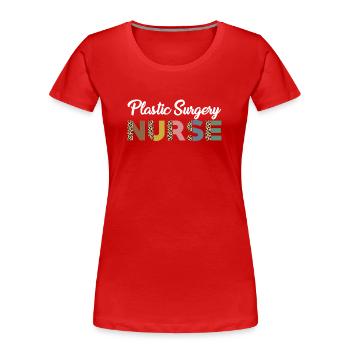 Plastische Chirurgie Krankenschwester Design - Frauen Premium Bio T-Shirt - Rot - Vorne - Mia (176cm)
