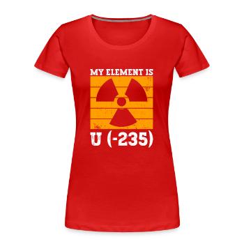 Energieingenieur Strahlungsanlage Valentinstag - Frauen Premium Bio T-Shirt - Rot - Vorne - Mia (176cm)