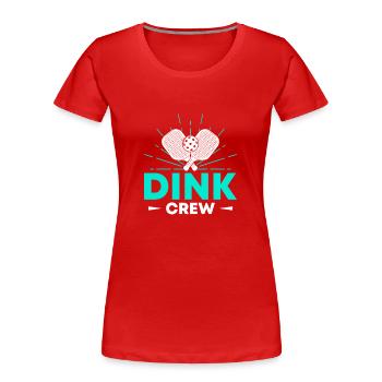 Pickle Ball Pickleball Cuisine - T-shirt bio Premium Femme - rouge - Devant - Mia (176cm)