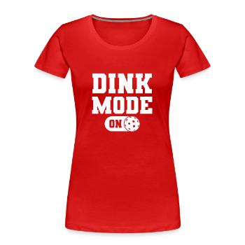 Pickle Ball Pickleball Cuisine - T-shirt bio Premium Femme - rouge - Devant - Mia (176cm)