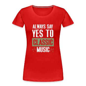 classic rock musik - Frauen Premium Bio T-Shirt - Rot - Vorne - Mia (176cm)