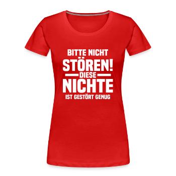 Nichte - Frauen Premium Bio T-Shirt - Rot - Vorne - Mia (176cm)