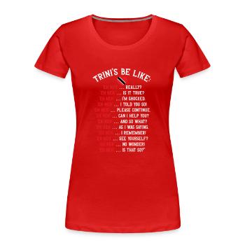 Drapeau de Trinité-et-Tobago - T-shirt bio Premium Femme - rouge - Devant - Mia (176cm)