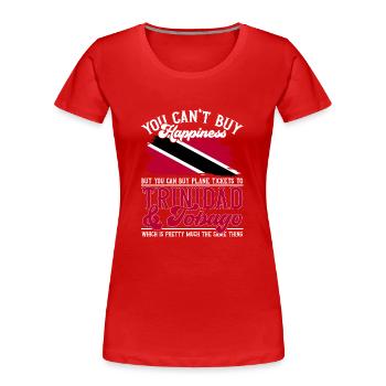 Drapeau de Trinité-et-Tobago - T-shirt bio Premium Femme - rouge - Devant - Mia (176cm)