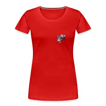 NY Stock Exchange Bull - Frauen Premium Bio T-Shirt - Rot - Vorne - Mia (176cm)