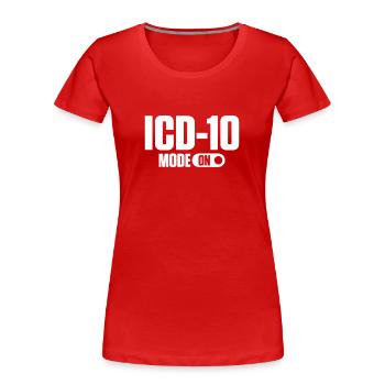 Medizinische Kodierung Medizinische Kodierer - Frauen Premium Bio T-Shirt - Rot - Vorne - Mia (176cm)
