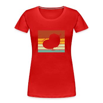 Cadeau de producteur de pommes de terre rétro en purée de pommes de terre - T-shirt bio Premium Femme - rouge - Devant - Mia (176cm)