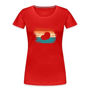 Cadeau de producteur de pommes de terre rétro en purée de pommes de terre - T-shirt bio Premium Femme - rouge - Devant - Mia (176cm)