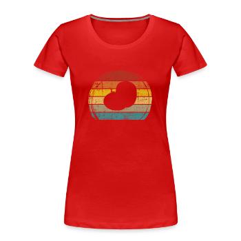 Potato Mashed Potatoes Retro Gift - Women's Premium Organic T-Shirt - red - Front - Mia (176cm)