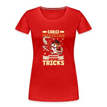 Dog Welsh Corgi Pet Dog Lover Puppy Welsh Dog - Frauen Premium Bio T-Shirt - Rot - Vorne - Mia (176cm)