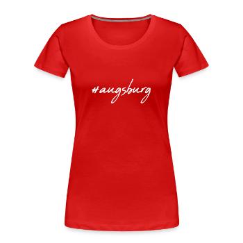 Augsburg - Frauen Premium Bio T-Shirt - Rot - Vorne - Mia (176cm)