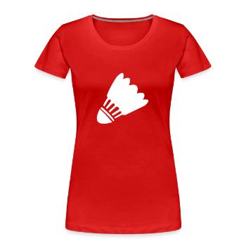 Badminton - Frauen Premium Bio T-Shirt - Rot - Vorne - Mia (176cm)
