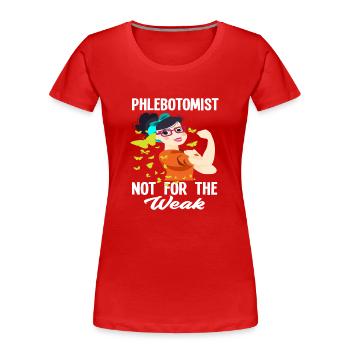 Punktionskraft - Frauen Premium Bio T-Shirt - Rot - Vorne - Mia (176cm)