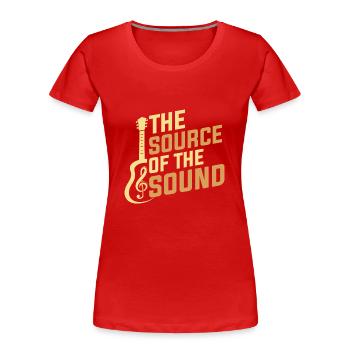 Die Quelle Des Klangs - Frauen Premium Bio T-Shirt - Rot - Vorne - Mia (176cm)
