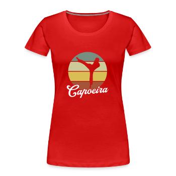 Capoeira - Frauen Premium Bio T-Shirt - Rot - Vorne - Mia (176cm)