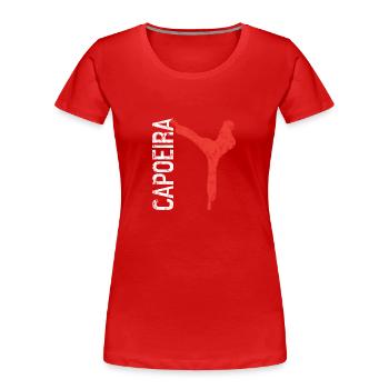 Capoeira - Frauen Premium Bio T-Shirt - Rot - Vorne - Mia (176cm)