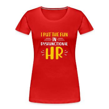 HR Managerin Personalwesen - Frauen Premium Bio T-Shirt - Rot - Vorne - Mia (176cm)