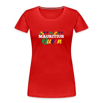 Maurice - T-shirt bio Premium Femme - rouge - Devant - Mia (176cm)
