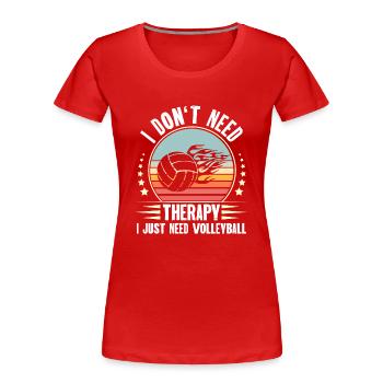 Volleyball - Frauen Premium Bio T-Shirt - Rot - Vorne - Mia (176cm)