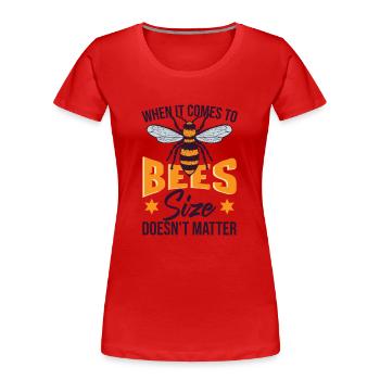 Funny Apiarist Humor Beekeeping - Women's Premium Organic T-Shirt - red - Front - Mia (176cm)