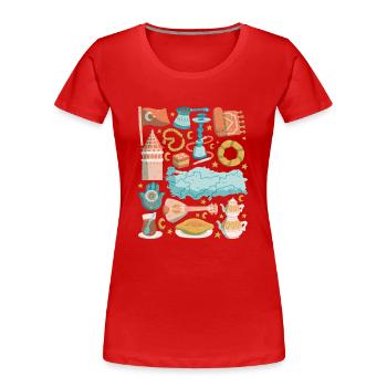 Turkey - Women's Premium Organic T-Shirt - red - Front - Mia (176cm)