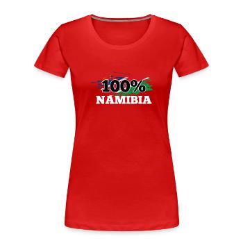 Namibie - T-shirt bio Premium Femme - rouge - Devant - Mia (176cm)