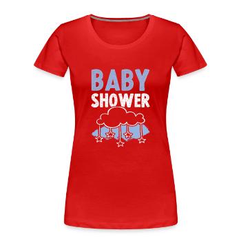 Baby Shower - Frauen Premium Bio T-Shirt - Rot - Vorne - Mia (176cm)
