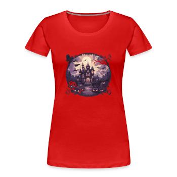 Hexen Halloween Hexe Kürbis Halloweenparty - Frauen Premium Bio T-Shirt - Rot - Vorne - Mia (176cm)