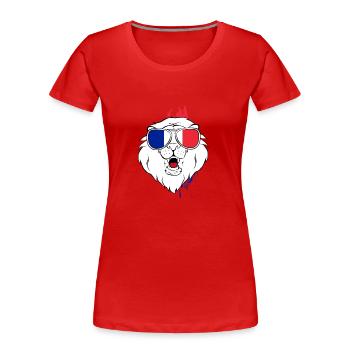 Reunion - Frauen Premium Bio T-Shirt - Rot - Vorne - Mia (176cm)