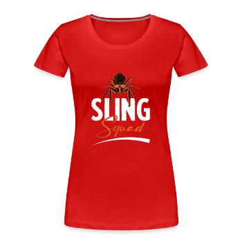 Spider Lovers Tarentula Propriétaires - T-shirt bio Premium Femme - rouge - Devant - Mia (176cm)