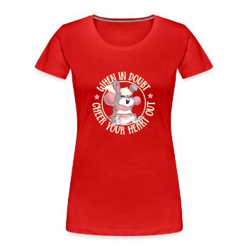 Cheerleader Cheerleader-outfit - Frauen Premium Bio T-Shirt - Rot - Vorne - Mia (176cm)