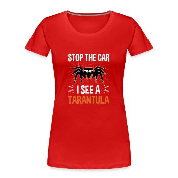 Spider Lovers Tarentula Propriétaires - T-shirt bio Premium Femme - rouge - Devant - Mia (176cm)