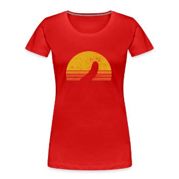 Concombre cornichon rétro cadeau - T-shirt bio Premium Femme - rouge - Devant - Mia (176cm)