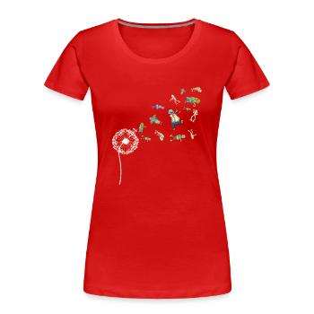 Dandelion Mummies Zombie Gift Halloween - Women's Premium Organic T-Shirt - red - Front - Mia (176cm)