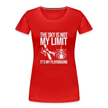 Ferngesteuertes Flugzeug Modellflugzeug - Frauen Premium Bio T-Shirt - Rot - Vorne - Mia (176cm)