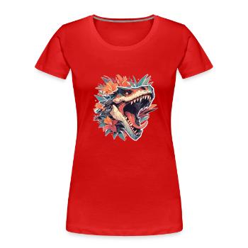 Dinosaur Trex Dinos Dinosaur Dino Baby - Women's Premium Organic T-Shirt - red - Front - Mia (176cm)