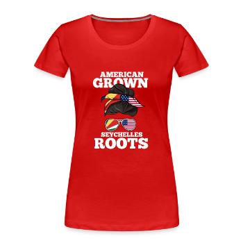 Seychellen - Frauen Premium Bio T-Shirt - Rot - Vorne - Mia (176cm)