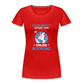 Holiday Planner Travel Agency Travel Agency - Women's Premium Organic T-Shirt - red - Front - Mia (176cm)