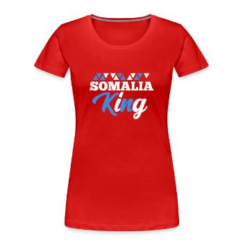 Somalie - T-shirt bio Premium Femme - rouge - Devant - Mia (176cm)