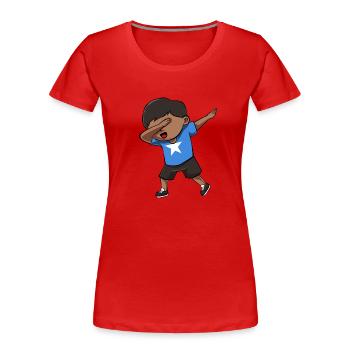 Somalie - T-shirt bio Premium Femme - rouge - Devant - Mia (176cm)