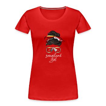 Swaziland - T-shirt bio Premium Femme - rouge - Devant - Mia (176cm)