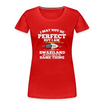 Swaziland - T-shirt bio Premium Femme - rouge - Devant - Mia (176cm)