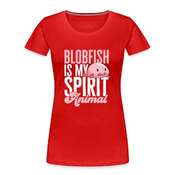 Blobfisch - Frauen Premium Bio T-Shirt - Rot - Vorne - Mia (176cm)