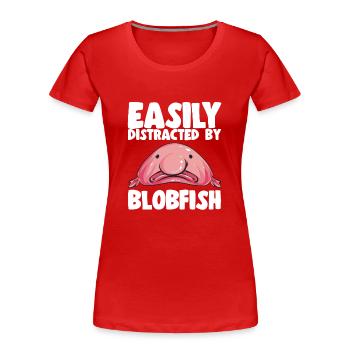 Blobfisch - Frauen Premium Bio T-Shirt - Rot - Vorne - Mia (176cm)
