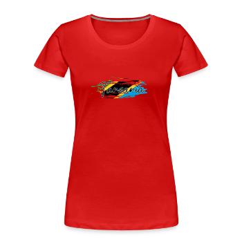 Tansania - Frauen Premium Bio T-Shirt - Rot - Vorne - Mia (176cm)