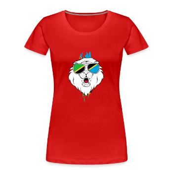 Tansania - Frauen Premium Bio T-Shirt - Rot - Vorne - Mia (176cm)