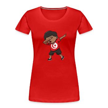 Tunesien - Frauen Premium Bio T-Shirt - Rot - Vorne - Mia (176cm)